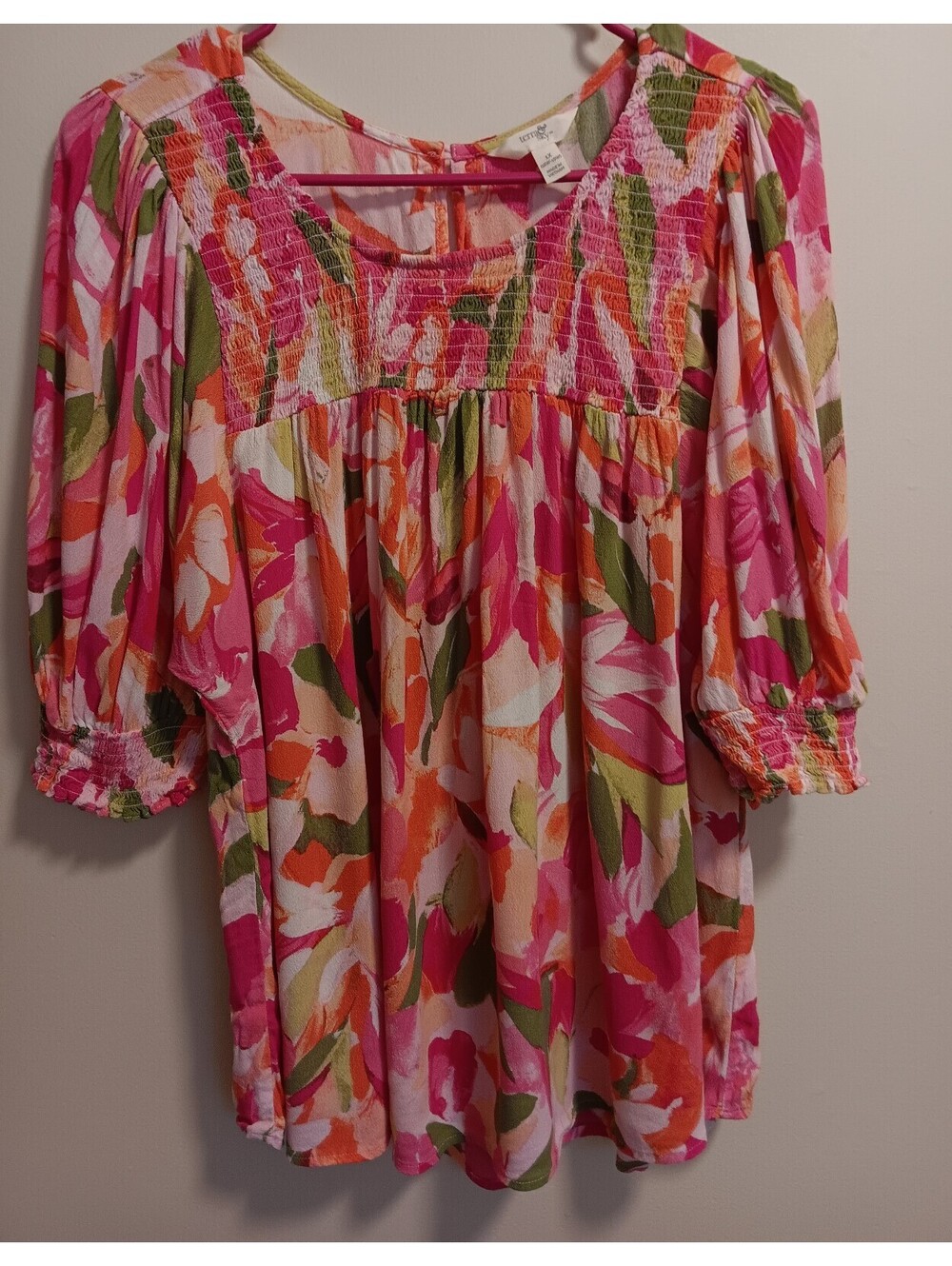 Women's boho style floral print blouse